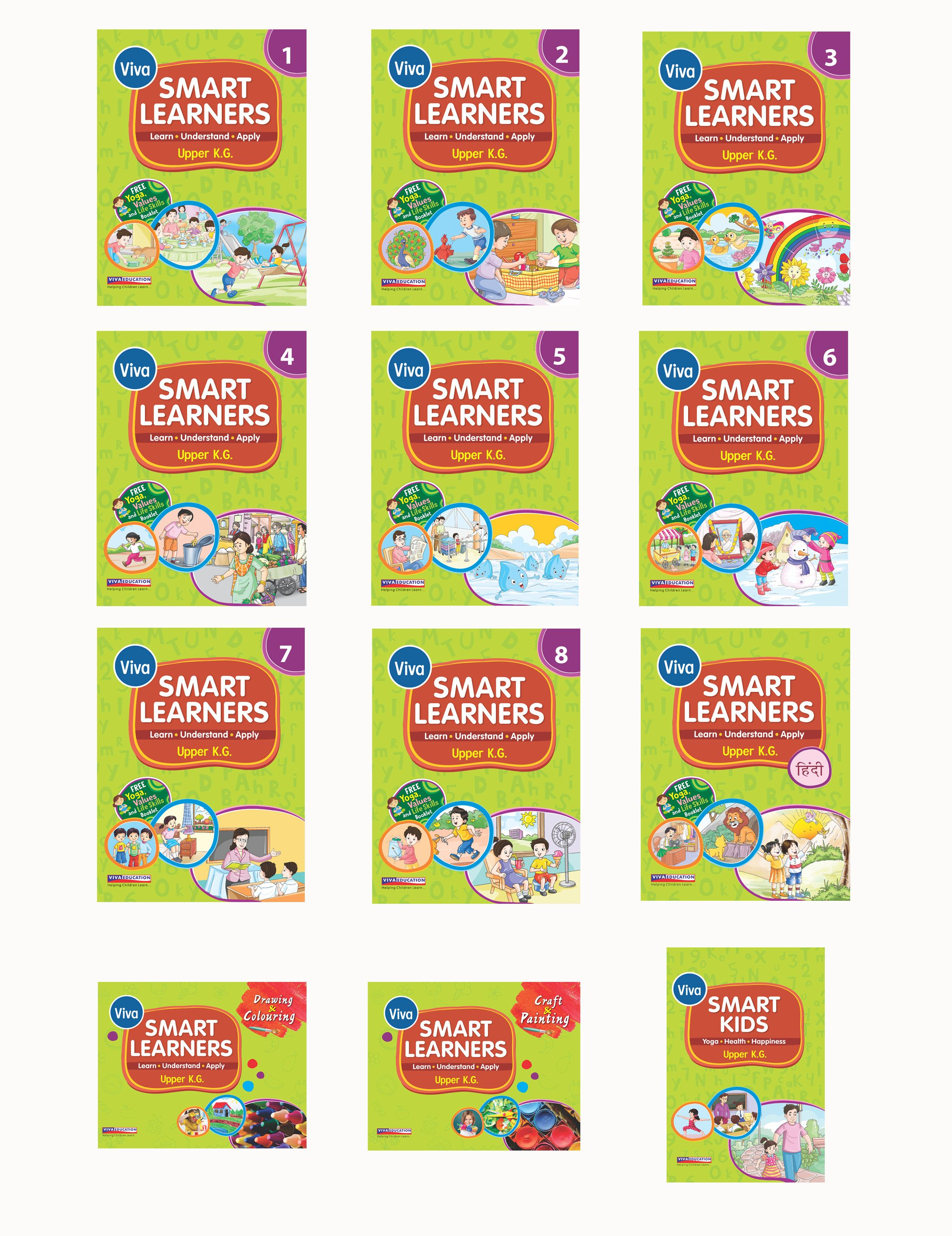 Smart Learners: Upper KG Set Of 12 Books