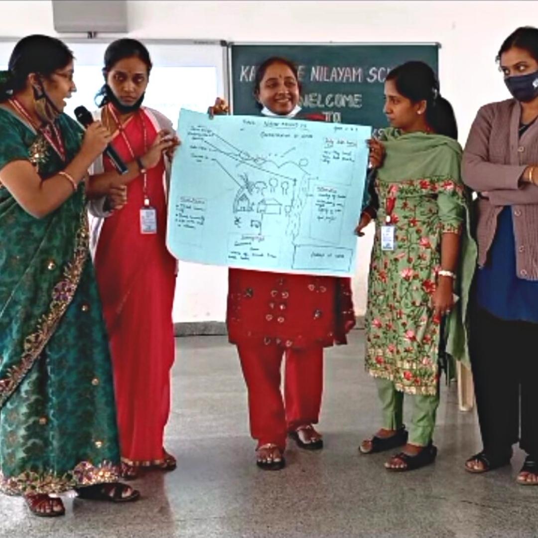 A WORKSHOP ON NEW EDUCATION POLICY (NEP) 2020 WAS CONDUCTED BY MS INDIRA NAIR FOR THE TEACHERS OF ONE OF OUR USER SCHOOLS IN BENGALURU, EXPLAINING THE GUIDELINES AND NEW APPROACHES TO HANDLE THE CHANGES IN THE CLASSROOM.