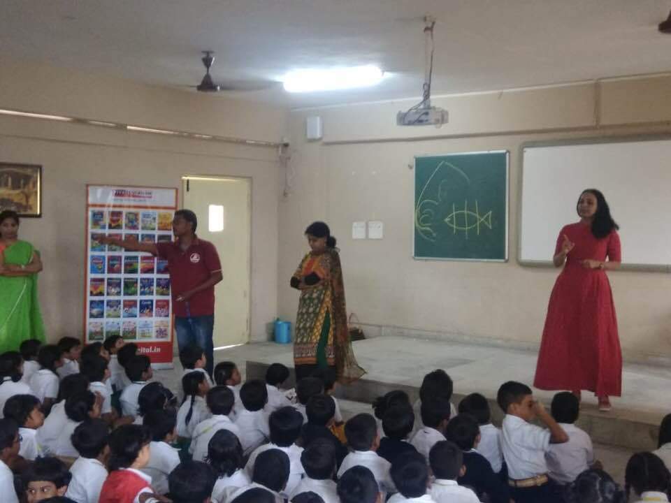 VIVA EDUCATION ORGANISED A SESSION ON STORYTELLING FOR GRADE 1 STUDENTS. THE SESSION WAS CONDUCTED BY MS HINA ALAM.